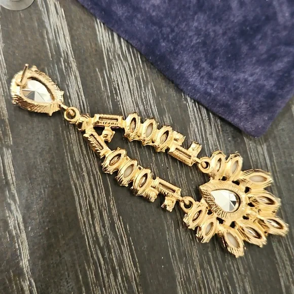 J. Crew Gold and Cream Chandelier Earrings - Picture 2 of 3